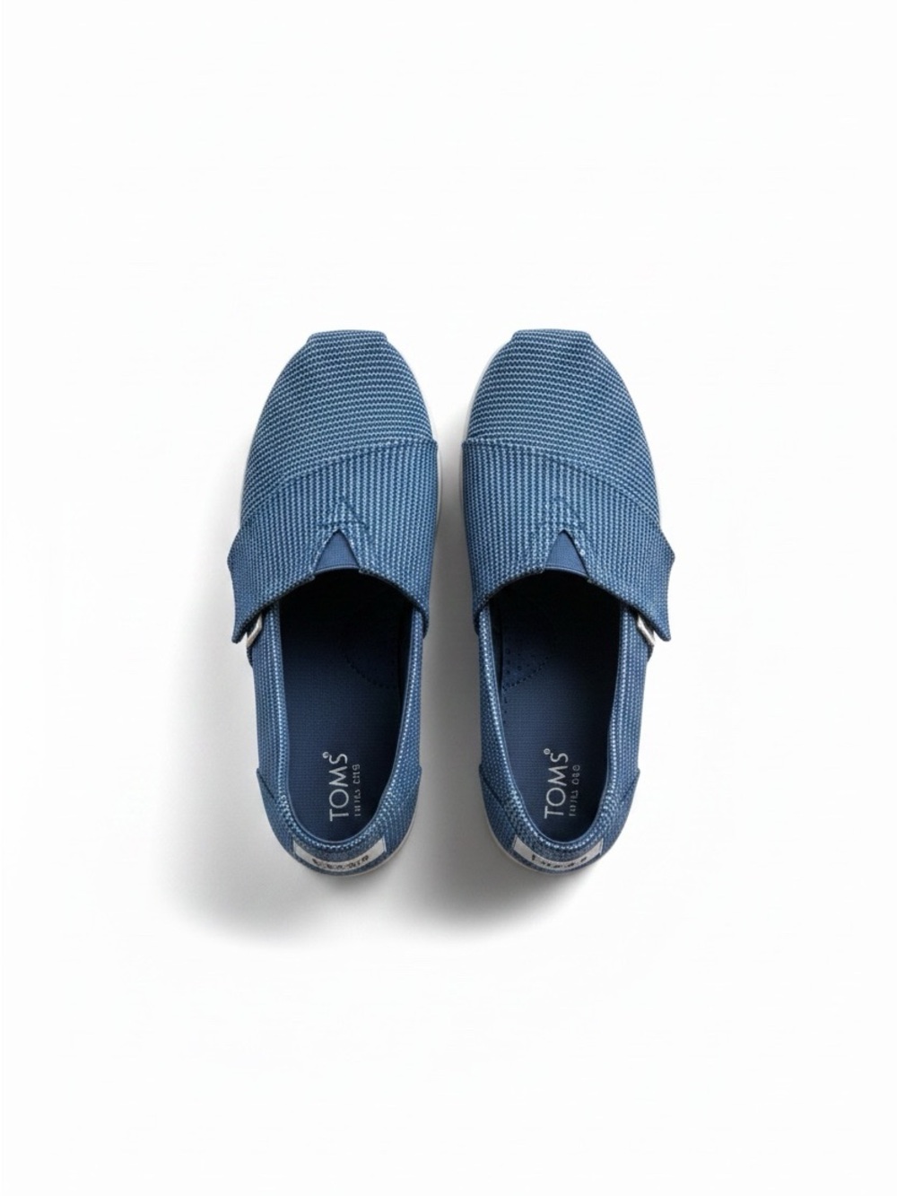 TOMS Kids Blue Slip-On Canvas Loafers